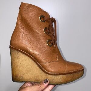 Yves Saint Laurent Ida 85 Platform Wedge Boots